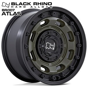 �y17�C���` 8.5J 6H135/139.7 -10�z�u���b�N���C�m BR007 ATLAS �A�g���X OLIVE DRAB GREEN WITH BLACK LIP�i�I���[�u�h���u�O���[�� �E�B�Y�u���b�N���b�v�j �A���~�z�C�[���P�i 4�{�i1�䕪�j��������