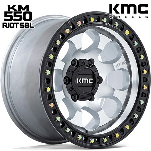 �y17�C���` 8.5J 6H139.7 +10�zKMC KM550 RIOT SBL / MACHINED WITH SATIN BLACK LIP�i�}�V���h�E�B�Y �T�e���u���b�N���b�v�j �A���~�z�C�[���P�i 4�{�i1�䕪�j��������