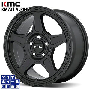 17C` 8.0J 5H127 +38 KMC KM721 ALPINE SATIN BLACK A~zC[Pi 4{i1䕪j