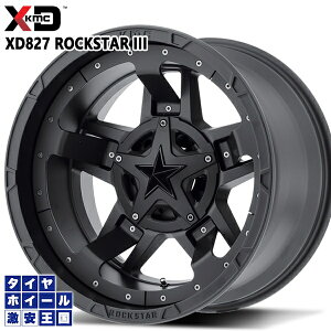 17C` 8.0J 5H114.3/127 +35 KMC XD827 ROCKSTAR III bNX^[3 MATTE BLACK(w/Black Accents) A~zC[Pi 4{i1䕪j