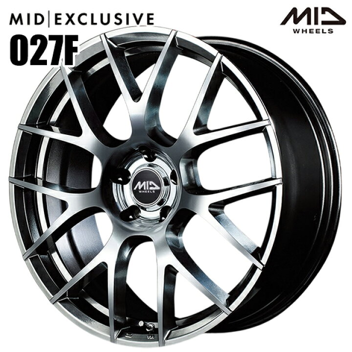 楽天市場】19インチ 7.5J 5H114.3 +48 MID EXCLUSIVE 027F ハイパー 