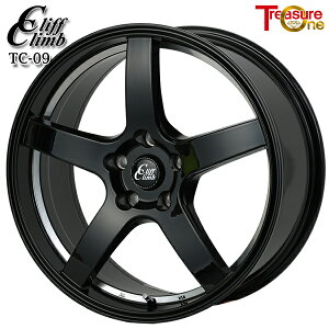 18インチ 8.0J 5H114.3 +38 トレジャーワン クリフクライム TC09 ブラックアンダーカットポリッシュ アルミホイール単品 1本 4本以上送料無料
