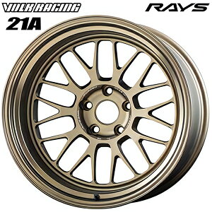 18インチ 10.5J 5H114.3 +15 RAYS ボルクレーシング 21A ブロンズ(アルマイト)(BR) アルミホイール単品 4本(1台分)送料無料