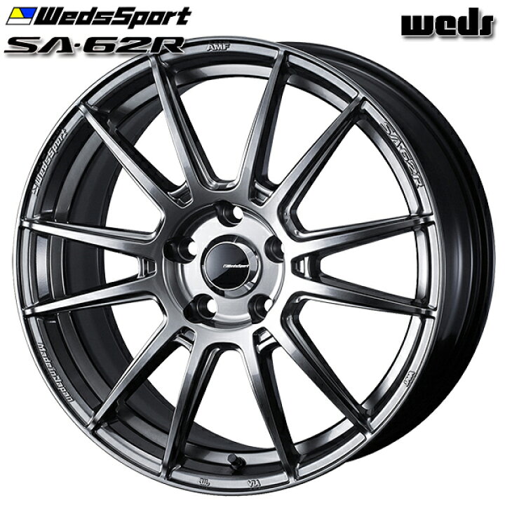 楽天市場】18インチ 8.5J 5H100 +45 Weds ウェッズスポーツ SA62R PSB 