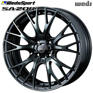 16インチ 5.0J 4H100 +45 Weds ウェッズスポーツ SA20R WBC(ウォースブラッククリアー) アルミホイール単品 4本(1台分) 送料無料