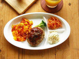 【9日20時からクーポンあり】オーバル ランチプレート 白い食器 日本製 美濃焼 陶器 磁器 白磁 アウトレット カフェ食器 ワンプレート 楕円 仕切り皿 ポーセリンアート スタックOK