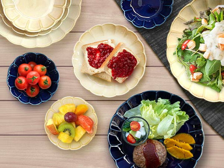 楽天市場】食器 中皿 おしゃれ お花 グレー 21.4cm しのぎ 灰色 