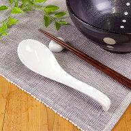 【9日20時からクーポンあり】とっても大きなひっかけレンゲ スプーン17.5cm アウトレット品 白い食器