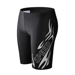 【送料無料】水着 メンズ スポーツ水着 フィットネス 競技 スイミングパンツ 練習用 水泳用 トレーニング スイムウェア 膝丈 吸汗速乾 流線型ライン 撥水加工 伸縮性 大きいサイズ ウエスト