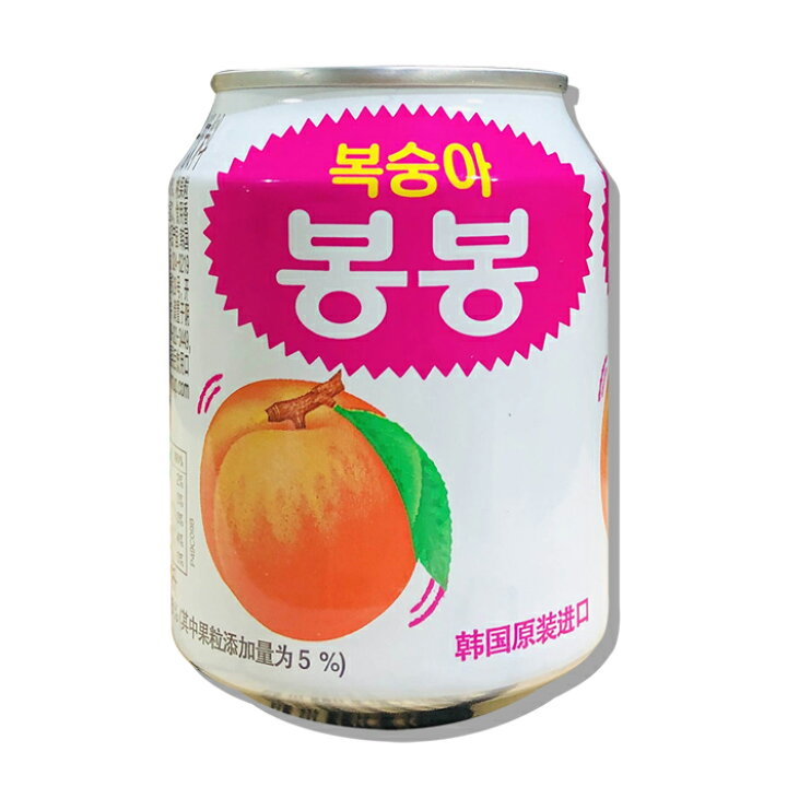 楽天市場 ヘテ おろし桃ジュース 缶 238ml 1本 果実ジュース 韓国飲料 韓国ドリンク 韓国飲み物 韓国食品 韓サイ 楽天市場店