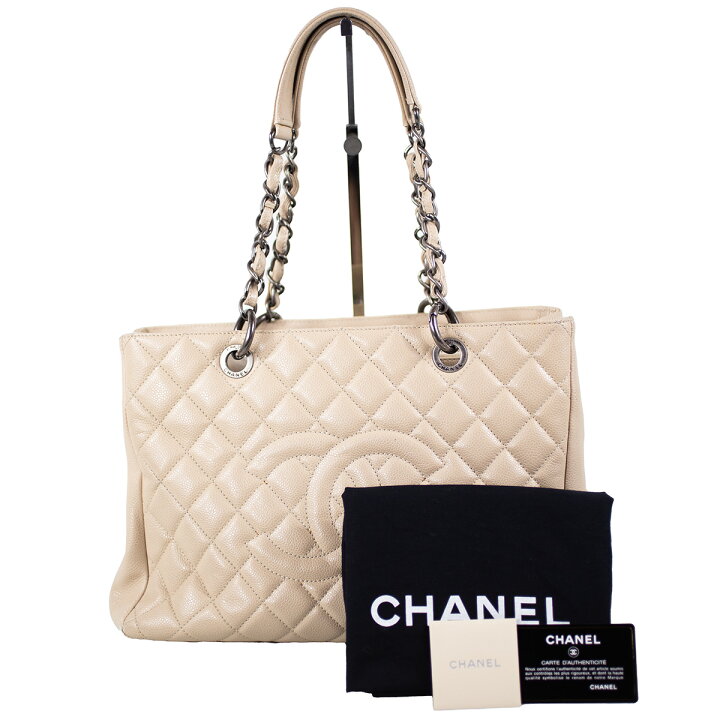 楽天市場】【CHANEL】シャネル GST チェーン トートバッグ キャビア 