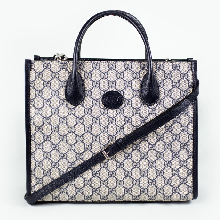 楽天市場】【GUCCI 】グッチ インターロッキングG付き スモールトート  