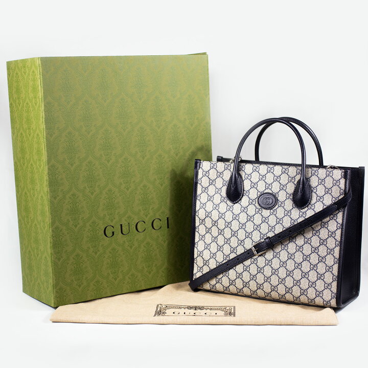 楽天市場】【GUCCI 】グッチ インターロッキングG付き スモールトート 