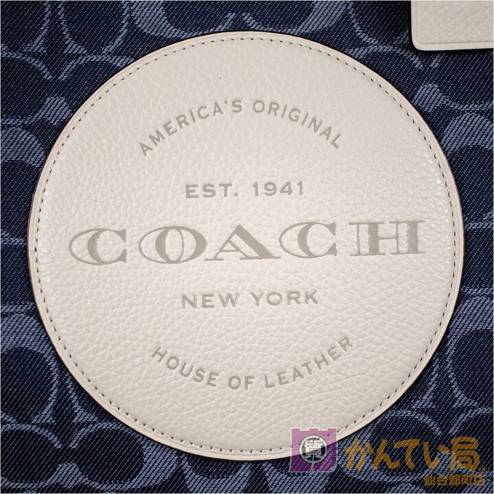 楽天市場】【COACH】 コーチ デンプシートート 40 C2827 デニム レザー 