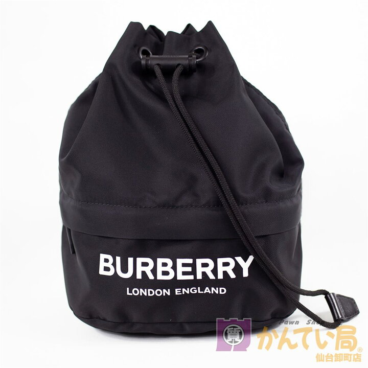 楽天市場】【BURBERRY】バーバリー ドローコードポーチ ロゴプリント 