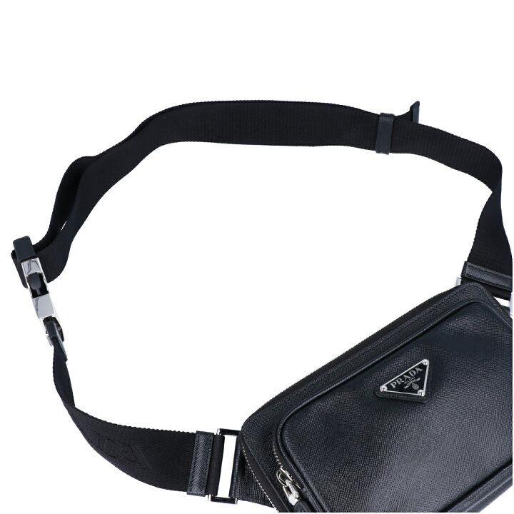 PRADA ボディバッグ ブラック サフィアーノレザープラダ 2VH156（楽天  