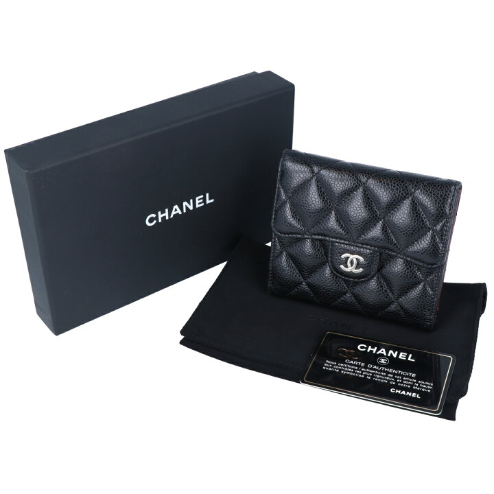楽天市場】【CHANEL】シャネル マトラッセ 三つ折り財布 キャビア  