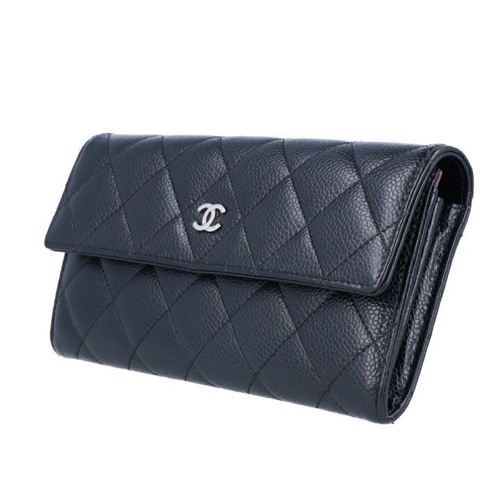 楽天市場】【CHANEL】シャネル キャビアスキン ロングウォレット 