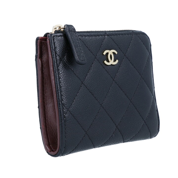 楽天市場】【CHANEL】シャネル マトラッセ キャビアスキン L字 