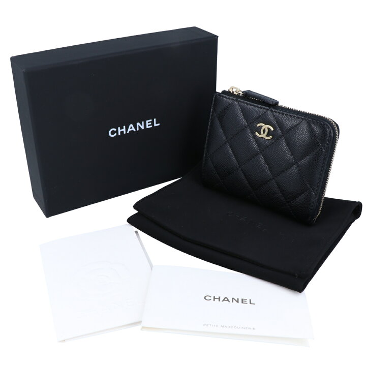 楽天市場】【CHANEL】シャネル マトラッセ キャビアスキン L字 