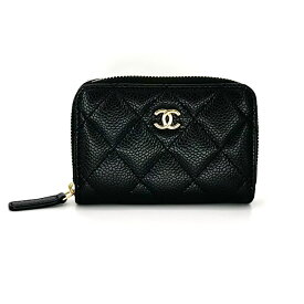 【CHANEL】シャネル キャビアスキン クラシック コインケース レザー ブラック 黒 ゴールド金具 コンパクトウォレット 小銭入れ 【中古】 USED-A 【9304】 質屋かんてい局仙台卸町 楽天市場店