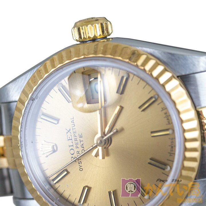 ROLEX ロレックス デイトジャスト SS K18YG 腕時計 98番 1987年式 コンビ  ステンレススチール K18イエローゴールド 69173 【SH】 中古