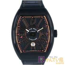 【FRANCK MULLER】 フランクミュラー ヴァンガード V45SCDTJTTNRBR5N ブラック文字盤 黒文字盤 チタン ピンクゴールド K18PG 44mm 自動巻き メンズ 腕時計 【中古】 USED-SA 【9304】質屋かんてい局仙台卸町店