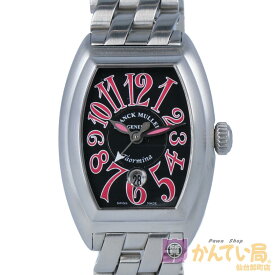 【FRANCK MULLER】 フランクミュラー コンキスタドール 8005L TAORMINA ブラック文字盤 黒文字盤 自動巻き レディース 腕時計 【中古】 USED-A 【9304】質屋かんてい局仙台卸町店