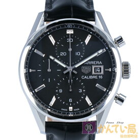 【TAG Heuer】 タグホイヤー カレラ キャリバー16 CBK2110.FC6266 クロノグラフ 裏スケ 黒文字盤 ブラック文字盤 41mm SS ステンレススチール 自動巻き オートマ メンズ 腕時計 時計 【中古】 USED-AB 【9304】質屋かんてい局仙台卸町店