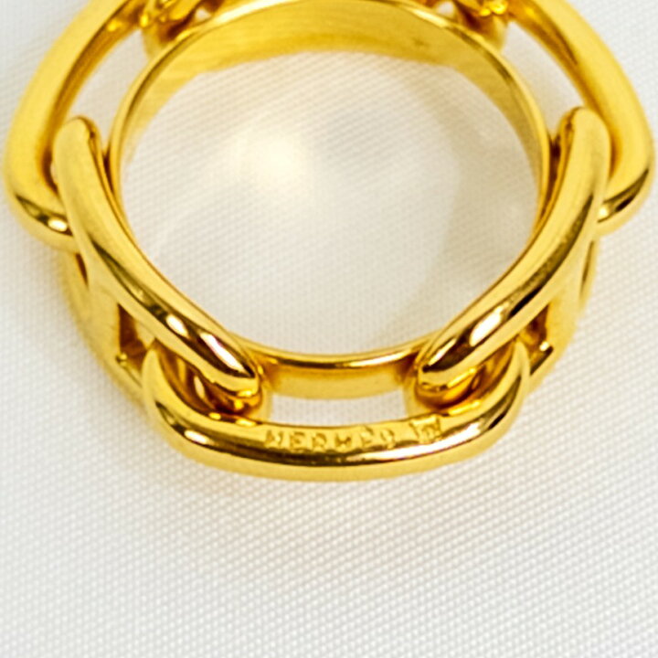 中古・未使用 HERMES エルメス スカーフリング シェーヌダンクル 