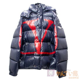 【VALENTINO×MONCLER】ヴァレンティノ×モンクレール ONIコラボVロゴダウンジャケット 2019AW ネイビー系 メンズ レディース ユニセックス 【中古】USED-SS 【9304】 質屋かんてい局仙台卸町店 楽天市場店