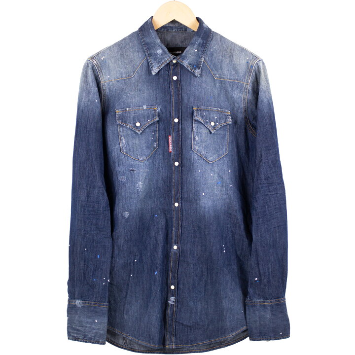 楽天市場】【DSQUARED2】 ディースクエアード デニムシャツ S74DL0792  