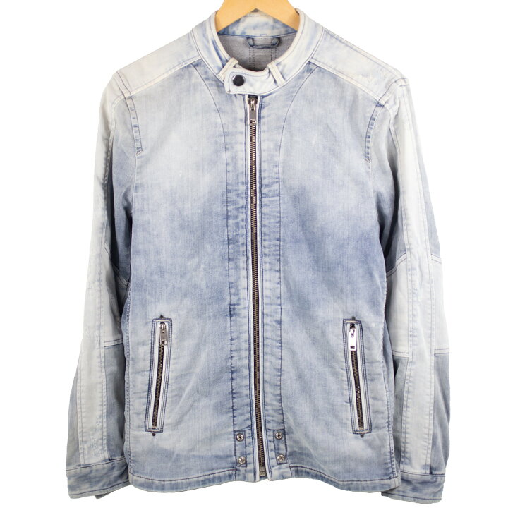 楽天市場】【DIESEL】ディーゼル デニム ライダースジャケット 