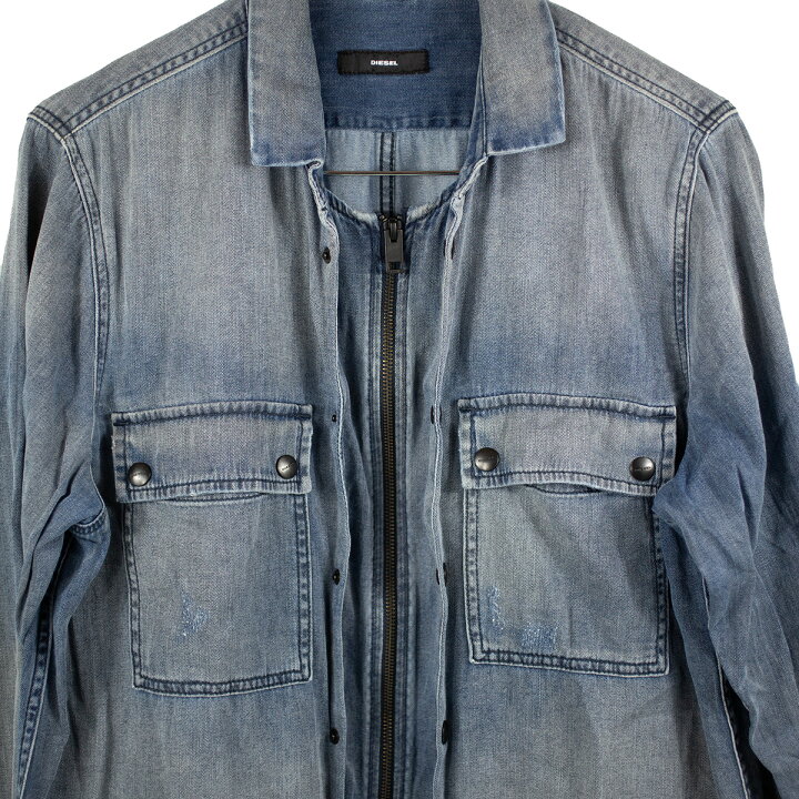 楽天市場】【DIESEL】ディーゼル デニムジャケット ジップ スナップ