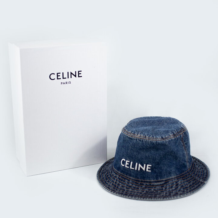 楽天市場】【CELINE】セリーヌ バケットハット デニム インディゴ 