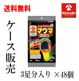 ケース販売 送料無料 48個セット 小林製薬 桐灰カイロ マグマ くつ下に貼るタイプ 3足分入り×48個