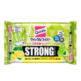 花王 クイックルワイパー 立体吸着ウエットシートストロング リフレッシュレモンの香り 12枚
