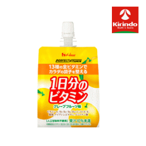ハウスウェルネスフーズ パーフェクト ビタミン 1日分のビタミンゼリー グレープフルーツ味 180g×1個