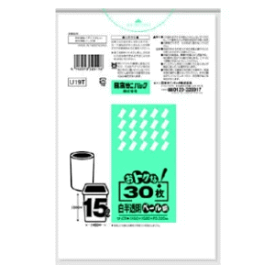 日本サニパック おトクなゴミ袋 ペール用 15L 白半透明 30枚入