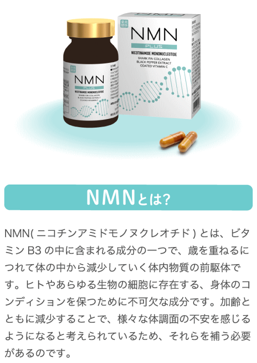 楽天市場】4個セット 送料無料 健美舎 NMN+(PULS) 60粒×4個 話題の