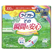 【新品・送料無料】ライフリーさわやかパッド 300cc 198枚（11個セット） Amazon.co.jp: ライフリー 【尿もれパッド 300㏄】 その瞬間も
