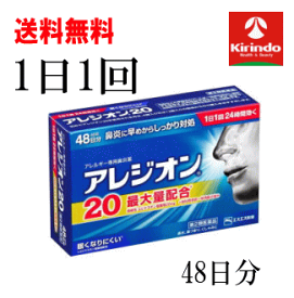 春の大感謝セール 送料無料【第2類医薬品】 エスエス製薬 アレジオン20 48錠入 48日分×1個 花粉症 1日1回 持続性 　★セルフメディケーション税制対象商品