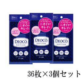 春の感謝セール 3個セット ロート製薬 デオコ ボディクレンズシート 36枚入り×3個セット 大人臭(加齢臭)対策 オトナ女性のための制汗剤 汗・制汗・ニオイ