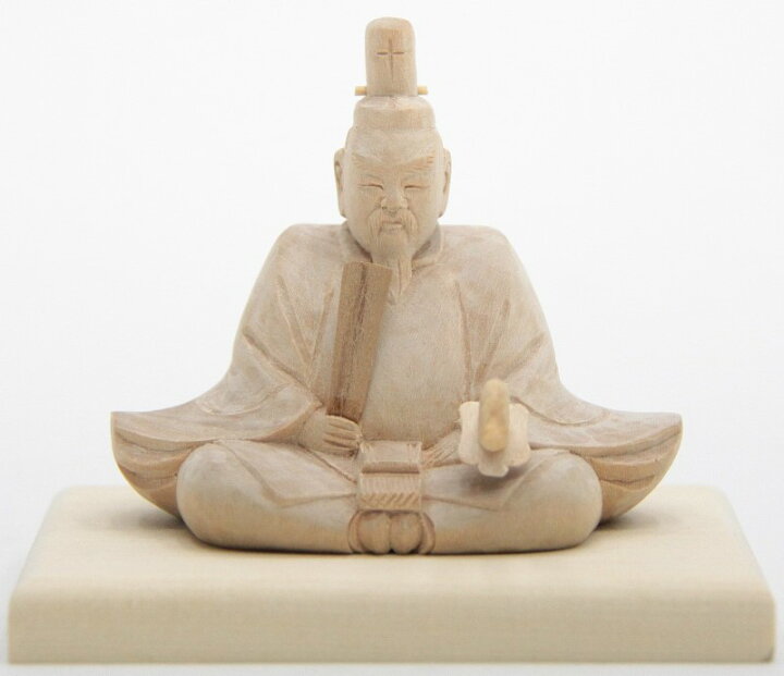 楽天市場】天神様人形 木箱飾り 木彫り楠 彫刻 菅原道真公 幅11cm 