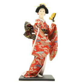 アウトレット品 日本人形 舞妓人形 宇平人形 舞扇子 高さ31cm (24a-ya-0198) インテリア ディスプレイ 見切処分品