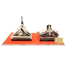 アウトレット品 雛人形 親王単品 人形のみ 京九番 花式部 優香 赤毛せん・親王台付き (24a-ya-0408) インテリア ディスプレイ 見切処分品