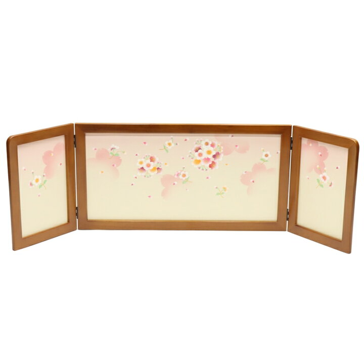 楽天市場】アウトレット品 屏風 単品 13号 桜花鞠 三曲屏風 飾り幅 