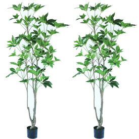 人工観葉植物 ツピタンサス ポット 210（2個入り）992730 庭木ポット （代引き不可） インテリア フェイクグリーン 造花 WREATH （p9）