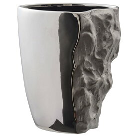花瓶 フラワーベース Ceramic Display Rocher ロシェ silver （1個入り） [170-430-703] [p64] ストーンウェア （代引き不可） インテリア ディスプレイ