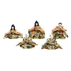 アウトレット品 雛人形 人形単品 出世頭 五人囃子 金襴 5人 (25a-ya-0192) インテリア ディスプレイ 見切処分品